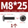 Tornillos para Muebles de Acero Inoxidable 304 Negros con Cabezas Planas Grandes, Allen, Cabezas Redondas, Tornillos de Borde Biselado y Pernos para Contrachapado