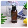 Tapa Qianqiu Botella Marrón 80ml Tapa de Presión PET Botella de Hombro Redondo Botella de Champú Botella de Loción 80ml Botella de Gel de Ducha