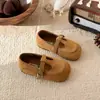 Zapatos de Cuero para Niñas de 3-6 Años Estilo Primavera/Otoño 2026 Zapatos Bajos Individuales Infantiles Estilo Coreano Estampado de Leopardo Moda Mocasines Versátiles