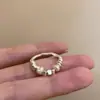 Anel Aberto de Metal Irregular Design de Nicho Feminino Estiloso Moda Temperamento Tendência Versátil