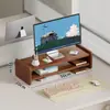 Elevador de escritorio de computadora con cajones para almacenamiento de oficina, soporte de monitor de escritorio y base elevada