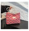 2025 Nova Moda Nacional Estampada Padrão Desenho Animado Grande Capacidade Bolsa de Ombro Moda Commuter Portátil Bolsa Tote Desenho Animado
