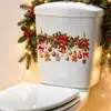 Adornos Colgantes de Navidad Hombre de Jengibre Campanas Tanque del Inodoro Pegatinas Decorativas Autoadhesivas Decoración de Atmósfera Festiva para Baño