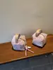 Bolsa de almacenamiento de maquillaje portátil linda estilo coreano, estilo Ins, Bolsa de cámara de felpa con estampado de leopardo retro de lunares amarillos