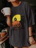 Seeyoushy Camiseta de Mujer con Estampado de Calabaza de Halloween Dro