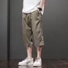 Shorts Casuais de Verão em Seda Gelo Calças Capri Retas Soltas Masculinas 2025 Novo Verão Ultrafinas Respiráveis