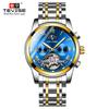Reloj Mecánico para Hombre Swiss Tevise/Tevis Reloj Tourbillon Mecánico Automático de Cuerda Automática Esfera Grande