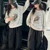 Sudadera para Niña 2026 Camiseta de Manga Larga Niños Medianos y Grandes Nuevo Top Rayado Infantil Elegante Cuello Redondo Capa Base Venta al por Mayor