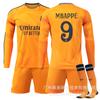 2425 Camiseta de visitante del Real Madrid 9 Mbappe 7 Vinnie Ronaldo 5 Bellingham uniforme de fútbol para hombre y niño traje de manga larga