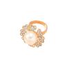 Anillo Abierto Creativo de Personalidad de Moda Estilo Coreano Simple Elegante Pequeño Fresco Diamante Perla Trébol de la Suerte Flor