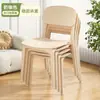 Silla de comedor de plástico engrosado, taburete moderno minimalista con respaldo, silla con respaldo para restaurante y hogar, silla comercial para mesa de comedor nórdica