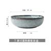 Creativo Cerámico Estilo Japonés Vintage 8.5 Pulgadas Horno Verde Hilo Plato Hondo Plato Plato Tazón Grueso Plato Hondo Tazón Grande