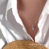 Collar Lágrimas de Rupert para Mujer Colgante de Piedra Lunar Forma de Gota Cadena para Clavícula Regalo de Cumpleaños de Alta Gama para Novia