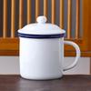 Copo de Água de Cerâmica para Casa Grande Capacidade com Tampa Filtro Separação de Chá Caneca Escritório Nostálgico Antigo Copo de Chá