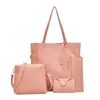 Bolso de Mujer de Cuatro Piezas con Patrón de Lichi Nuevo 2022 Bolso de Mano de Moda Simple Europeo y Americano Versátil Bolso de Mujer de Tendencia de Gran Capacidad