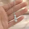 Suministro Directo de Fábrica Colgante de Plata S925 Moissanita Tercera Generación Tres Vidas, Exquisito y Elegante, Suministro Transfronterizo para Transmisión en Vivo