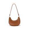 Textura de Alto Padrão Primavera e Verão 2025 Novo Design de Nicho Moda Couro Macio Bolsa de Axila Trançada Bolsa de Ombro Único Tendência Feminina