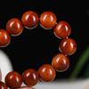 Pulsera de aceite rojo envejecido Taihang Yabai de material antiguo para hombres y mujeres, pulsera de 10 mm con texto de un solo círculo, cuentas de rosario, venta al por mayor