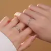 Anillo de Cruz de Diamante para Mujer Estilo Ins Nicho de Lujo Ligero Fresco Pequeño Anillo Abierto de Dedo Anillo Apilable Venta al por Mayor