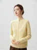 Suave y elegante~ cárdigan de cachemira para mujer de cuello semi-alto con bolsillos, 26 otoño/invierno suave y acogedor abrigo de punto de cachemira