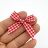 Acessórios de laço pequeno xadrez colorido de 1 cm para roupas, bolsas, caixas de presente, decorações de pirulito, suprimentos de fita DIY - direto da fábrica de origem