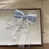 Pinza para el pelo de encaje con lunares y lazo de temperamento de mil oros Accesorios para el pelo Pinza de satén Pinza de pico de pato delicada y juvenil Accesorios para el pelo