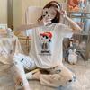Sudeste Asiático Dibujos Animados Cabeza de Mickey Dulce Pijama de Mujer Verano Manga Corta Pantalones Niñas Casual Ropa para el Hogar