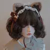 Diadema Original Hecha a Mano de Pelo de Oso Ben Shouzao lolita KC BNT Oreja de Bestia Café