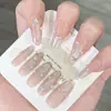 Nova Manicure Francesa Gatinho Pérola Estilo Puro Desejo Unhas Usáveis Comprimento Médio Formato Oval Clareador Fonte Atacado