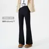26 Pantalones Acampanados de Nuevo Estilo, Pantalones de Modal de Cintura Alta con Acabado de Alta Gama, Corte Ajustado, Modernos, Pantalones Casual Adelgazantes para Mujer, Pantalones Deportivos al por Mayor