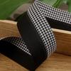 Houndstooth Color-matching Poliéster Algodão Fita Xadrez Feito à Mão diy Bow Acessórios para o Cabelo Sapatos Flor Acessórios de Vestuário Flor Fita