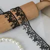 2,0 cm Estrela Fina Preta e Branca Poliéster Solúvel em Água Renda Bordada Artesanal DIY Brinquedo Roupas Acessórios Decorativos