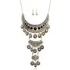 Joyería de moda europea y americana retro exagerada con borla de gema y moneda, juego de collar, comercio exterior AliExpress