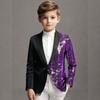 Traje de coat para niños directo de fábrica al por mayor lentejuelas de onda brillante tendencia de traje casual traje pequeño de lujo ligero