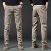 Calças casuais masculinas de alta qualidade de Hong Kong, estilo primavera e outono, corte reto slim, calças sociais versáteis com stretch, coleção de outono 2026
