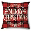 Funda de almohada navideña Transfronteriza Amazon Decoración del hogar Estilo europeo Lino sintético Funda de cojín para sofá Funda de almohada para vacaciones de Navidad