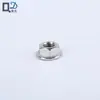 Porca Sextavada com Flange de Aço Inoxidável 304 M3-M16 Porca Antiderrapante Aço Inoxidável A4-50 Porca Dentada Dentes Antiderrapantes