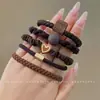 Elástico de Cabelo de Urso de Alta Elasticidade para Verão para Mulheres, Corda de Cabelo Simples e Durável, Elástico para Rabo de Cavalo Alto, Acessórios de Cabelo