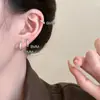 Aretes de aro retorcidos de diamantes completos para mujer, a la moda, de lujo ligero, diseño de nicho, estilo Ins, accesorios para la oreja elegantes y exquisitos