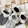 Calcetines de encaje para mujer, estilo fino de verano, boca baja, antideslizante de silicona, talón antideslizante, calcetines cortos estilo bosque dulce, calcetines invisibles de hongo