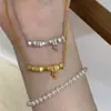 Nuevo Estilo Chino Sensación Fresca Hecho a Mano Cepillado Cadena de Clavícula Alta de Bambú Exquisito Diseño para Mujer