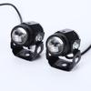 Luz de Modificación de Faro LED de Doble Lente Brillante para Motocicleta, Carcasa de Aluminio, Haz Alto y Bajo Externo, Faro Delantero de 9V-85V