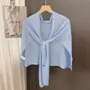 Xale de Verão Ultra Fino Grande em Forma de T com Estilo Coreano, Leve com Textura de Bambu, Cobre Braços Flácidos, Faz Você Parecer Mais Magra, Respirável e Novo