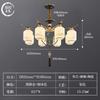 Candelabro estilo chino cobre lámpara de sala de estar estilo chino Zen doble pez Loto lámpara de comedor ambiente moderno techo de doble uso