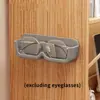 Estante de Almacenamiento para Gafas Montado en la Pared, Estante de Almacenamiento para Baño y Mesita de Noche Montado en la Pared sin Taladro para Gafas de Prescripción y Gafas de Sol, Moderno y Sencillo