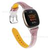 Adecuado para Fitbit Versa3/Sense Correa de Cuero Degradado Forma de T Nueva Correa de Cuero para Reloj