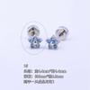 Acero titanio 316L chapado en oro cobre micro-incrustado circonio arete para cartílago de la oreja flor de ciruelo de cinco pétalos arete europeo y americano comercio exterior transfronterizo perforación arete para cartílago de la oreja