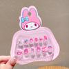 Pegatinas de uñas de dibujos animados para niños Sanrio, pegatinas autoadhesivas impermeables para uñas de niña pequeña, pegatinas de uñas de princesa para bebés