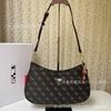 Bolso Minimalista Europeo y Americano Nuevo de Gs Guess para Madre e Hija, Bolso de Hombro Color Sólido Tipo Bollo con Colgante, Tapa de Solapa, Bolso de Hombro Cruzado