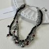 Estilo europeu e americano multi-camadas colar frisado luz luxo moda nicho personalidade design high-end clavícula cadeia nova moda